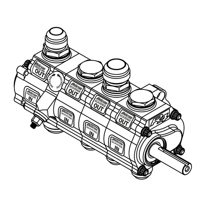 Peterson Fluid Systems R4 4-Stage Oil Pump - Right Side Mount - Rear Drive Drag