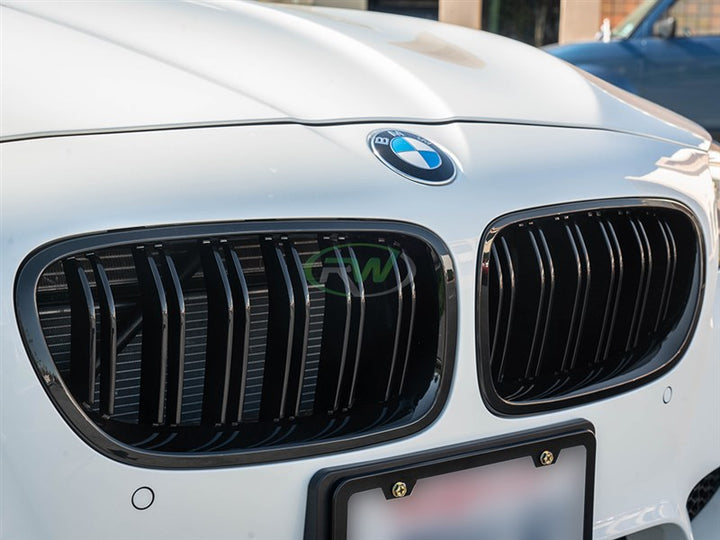 RW Carbon Gloss Black Double Slat Kidney Grilles