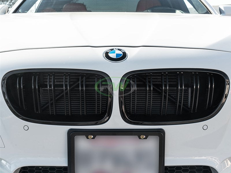 RW Carbon Gloss Black Double Slat Kidney Grilles - view 2