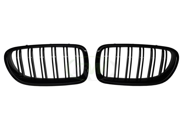 RW Carbon Gloss Black Double Slat Kidney Grilles - view 5