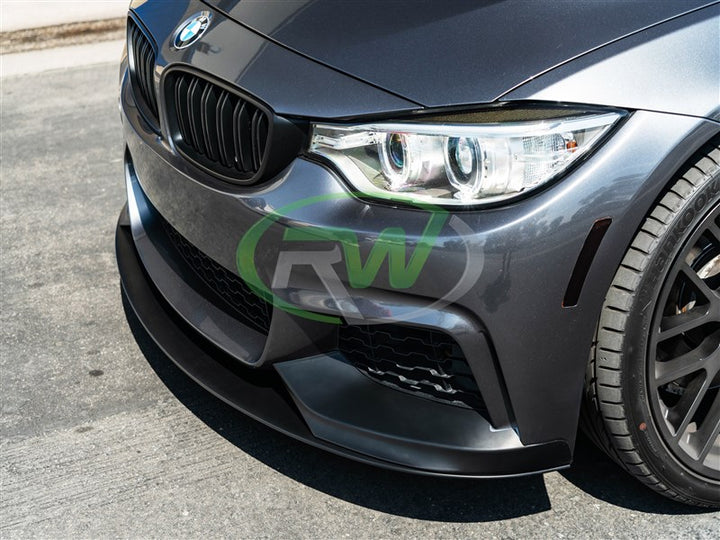RW Carbon Performance Style Satin Black Front Lip - view 3