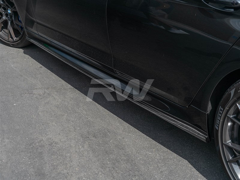 RW Carbon 3D Style Carbon Fibre Side Skirt Extensions
