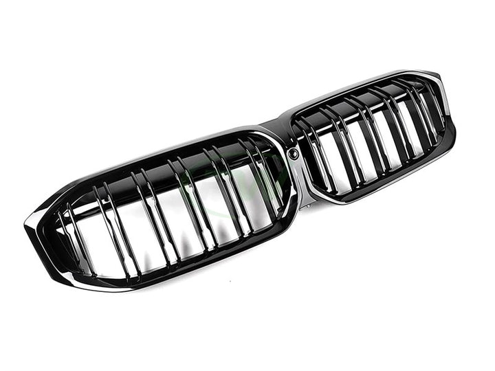 RW Carbon Gloss Black Double Slat Kidney Grilles - view 3