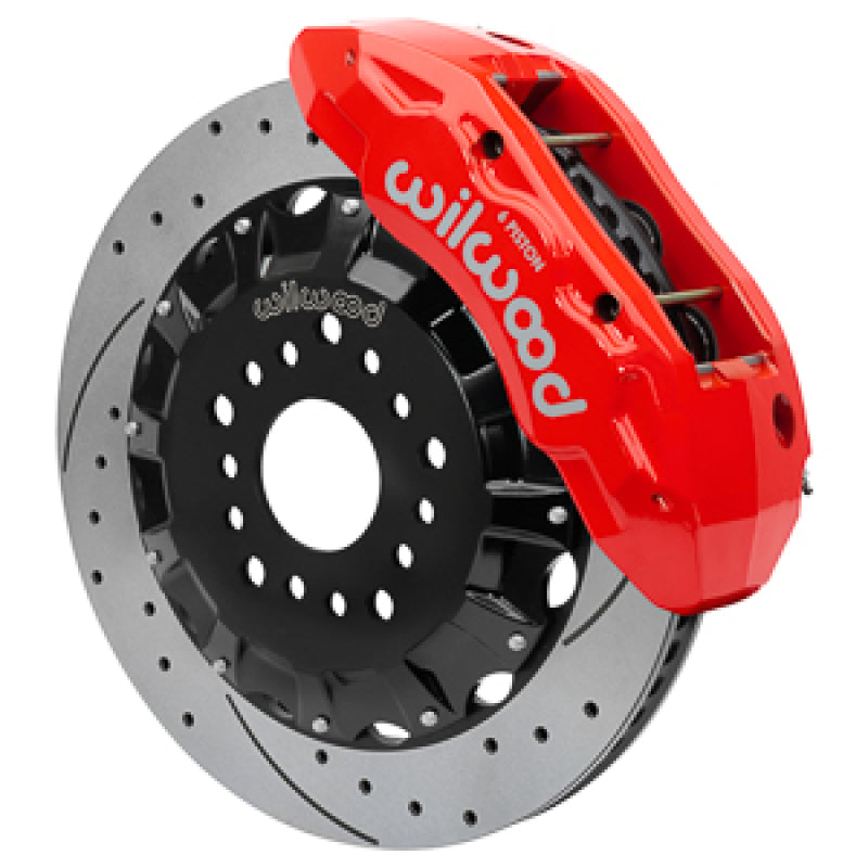 Wilwood 63-70 Chevy C10 TX6R Front Kit w/ 16in SRP Rotors & Lines - Red