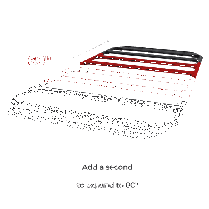 Go Rhino SRM300 20in. Center Rack Extender Leaf - Single Extension - Tex. Blk