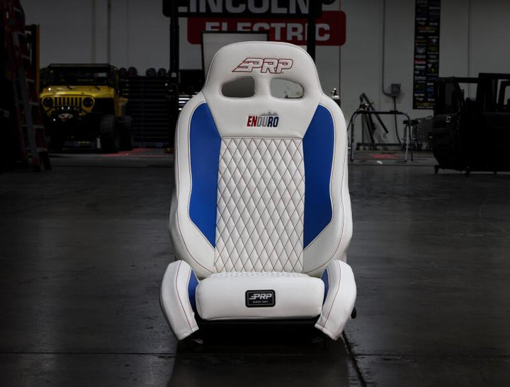 PRP EnduroCrawl Reclining Suspension Seat - Black/Teal Vinyl - Passenger