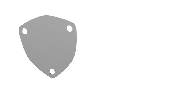 QTP 3in Bolt-On QTEC 3 Bolt Cover Plate