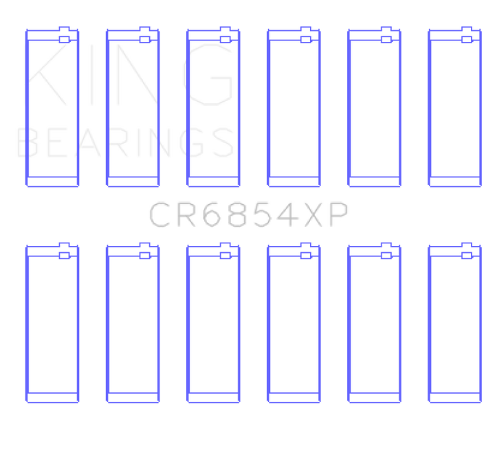 King Engine Bearings BMW S50B30 (Size .026) Connecting Rod Bearings (Set of 6)