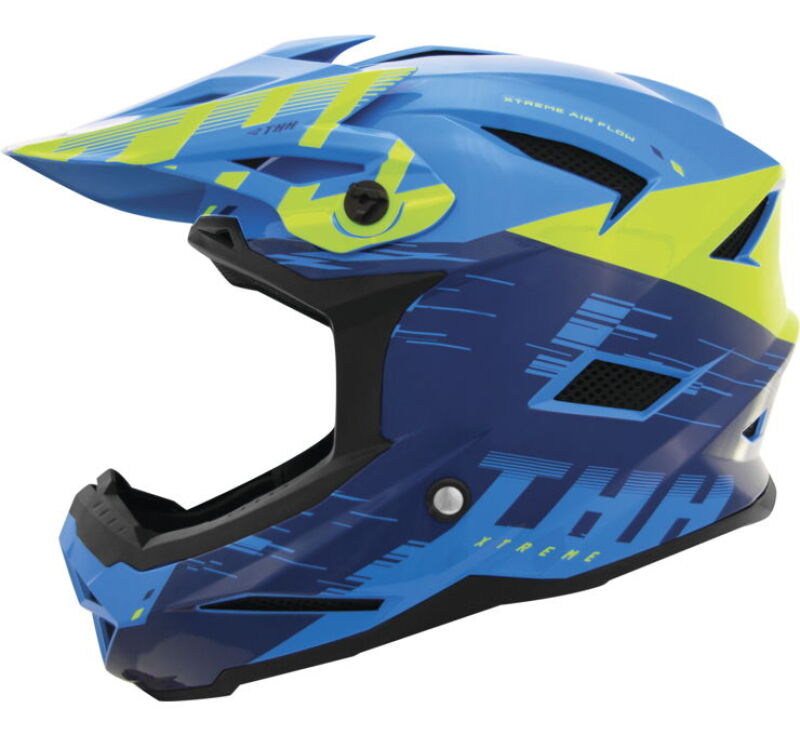 THH Helmets T-42 BMX Xtreme  Blue/Yellow - Medium