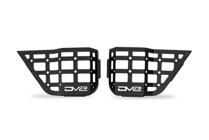 DV8 Offroad 11-18 Jeep Wrangler JK 4 Door Only Rear Door Pocket Molle Panels - Black
