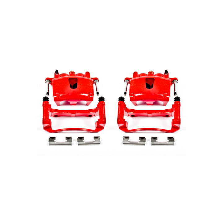Power Stop 06-10 Jeep Commander Front Red Calipers w/Brackets - Pair