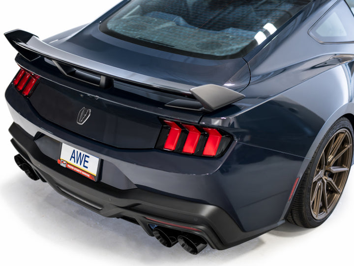 AWE 2024 Ford Mustang Dark Horse S650 RWD SwitchPath Cat-Back Exhaust w/ Quad Diamond Black Tips