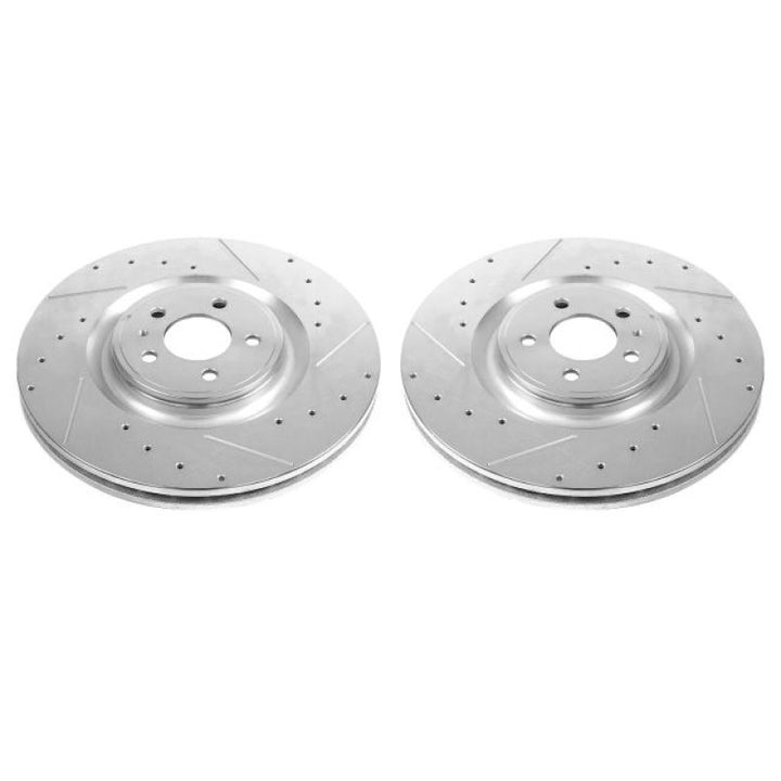 Power Stop 13-14 Ford Mustang Front Drilled & Slotted Rotor - Pair