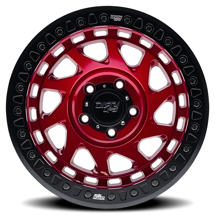 Dirty Life 9313 Enigma Race 17x9 / 6x139.7 BP / -12mm Offset / 106mm Hub Crimson Candy Red Wheel