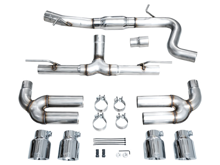 AWE Tuning 22-24 Audi 8Y S3 Track Edition Exhaust - Chrome Silver Tips
