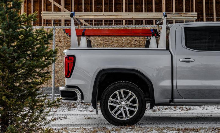 Access ADARAC Aluminum Uprights 24in Vert Pro Kit (2 Uprights w/1 66in Cross Bar) Silver Truck Rack
