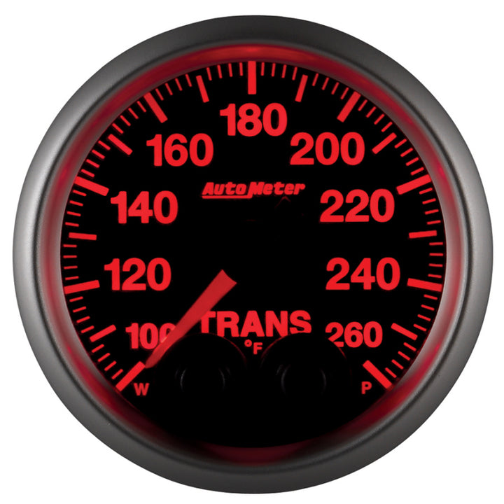 Autometer Elite 52mm 100-260 Degrees F Trans Temperature Peak and Warn Gauge w/ Electronic Control