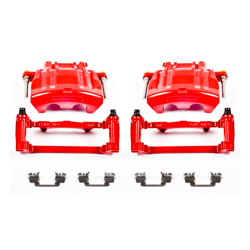 Power Stop 2012 Chrysler 300 Front Red Calipers w/Brackets - Pair