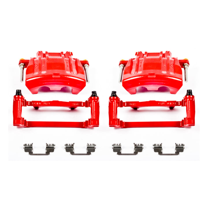 Power Stop 2012 Chrysler 300 Front Red Calipers w/Brackets - Pair
