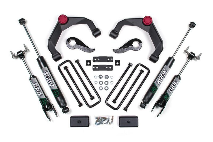 Zone Offroad 2020 GM 2500 / 3500 HD 3In Adventure Series (OE Key 84634344) w/ Overloads - Fox