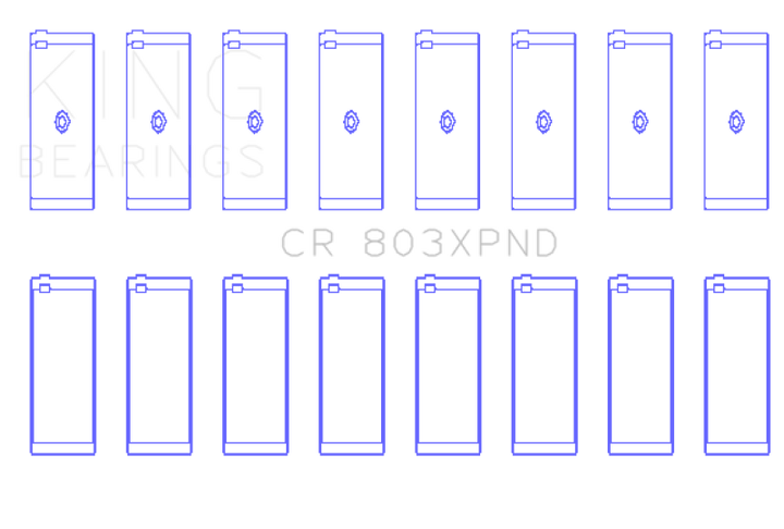 King Engine Bearings Chevrolet SBC 265Ci 283Ci 327Ci (Size STDX) Connecting Rod Bearing Set
