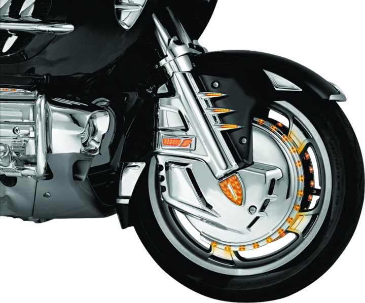 Kuryakyn Brake Rotor Cover Honda 01-17 GL1800 Except Airbag Models - Chrome