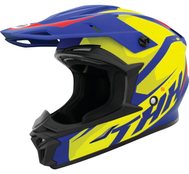 THH Helmets T710XR Airtech Blue/Yellow Youth - Small