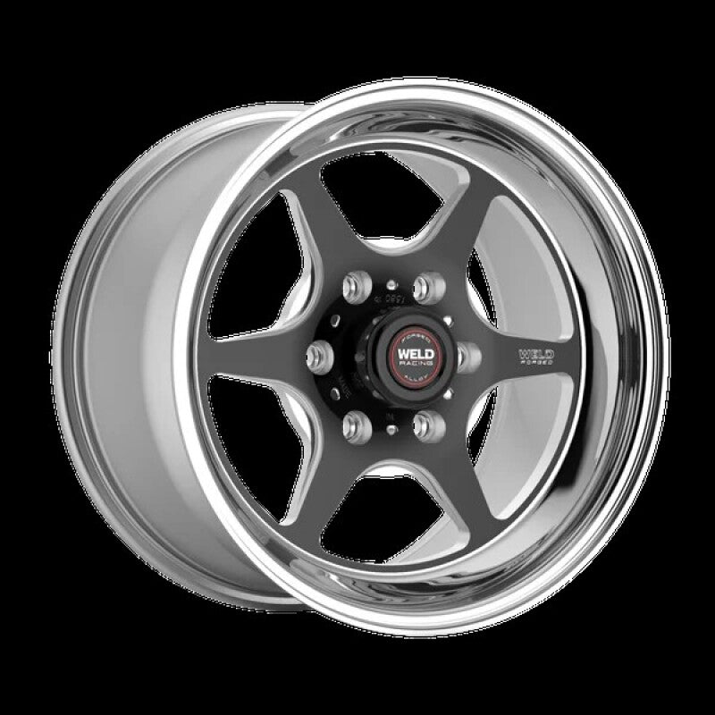 Weld S79 HD S79 20x5in / 6x139.7 BP / 2.5in BS Black Center - Polished Shell Wheel