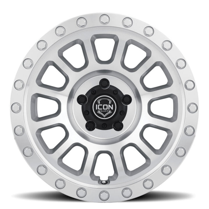 ICON Hulse 17 X 8.5 6 X 5.5 25mm Offset 5.75in BS Silver Machined