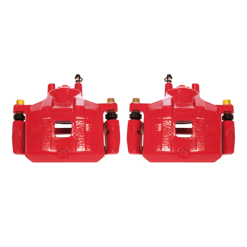 Power Stop 08-17 Mitsubishi Lancer Front Red Calipers w/Brackets - Pair