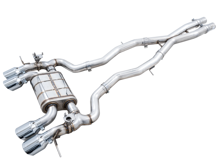 AWE Tuning SwitchPath Cat-Back Exhaust for BMW G8X M3/M4 - Chrome Silver Tips