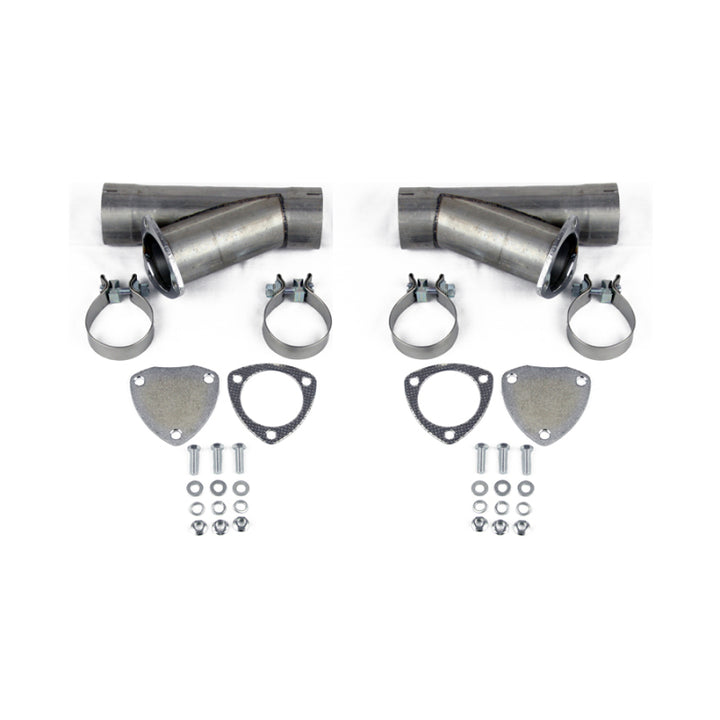 Granatelli 4.0in Aluminized Mild Steel Manual Dual Exhaust Cutout w/Slip Fit & Band Clamps