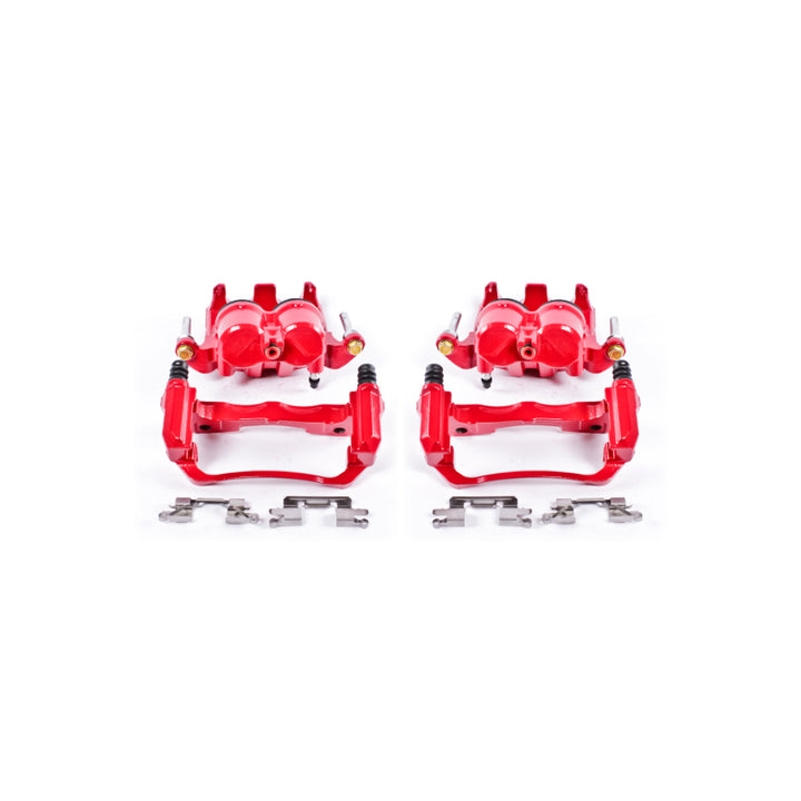 Power Stop 05-18 Nissan Frontier Front Red Calipers w/Brackets - Pair
