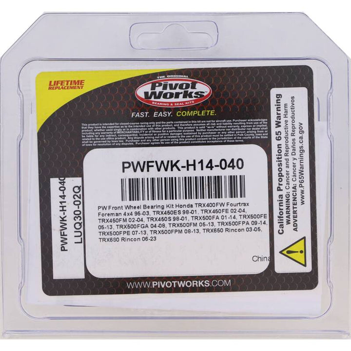 Pivot Works 95-03 Honda TRX400FW Fourtrax Foreman 4x4 - Front Wheel Bearing Kit