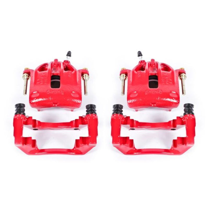 Power Stop 1991 BMW 318i Front Red Calipers w/Brackets - Pair