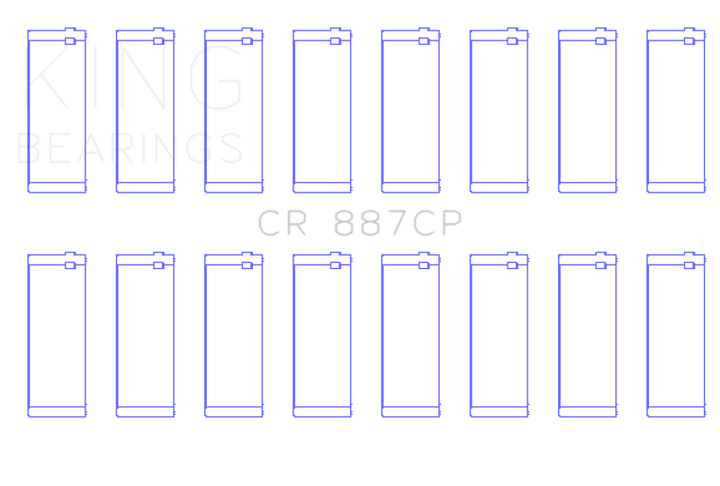 King Engine Bearings Ford (USA) Eng 445 T/D (Size +0.10) Connecting Rod Bearing - Set of 8 Pairs
