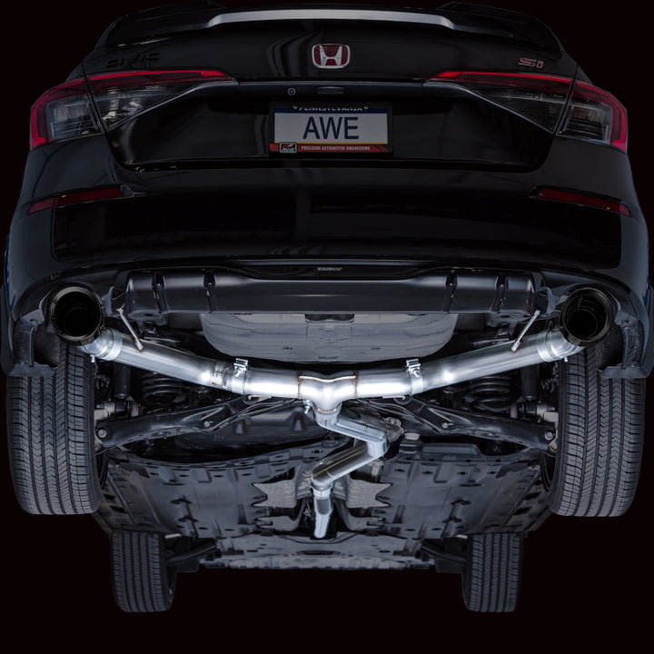 AWE Tuning 22+ Honda Civic Si/Acura Integra Track Edition Cat-Back Exhaust - Dual Diamond Black Tips