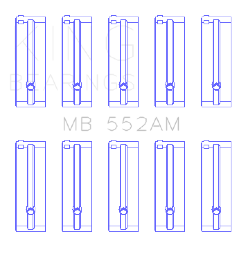 King Engine Bearings Toyota 3T/TG / 12T / 4TG (Size 0.5) Main Bearing Set