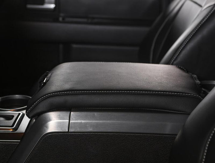 PRP 10-14 Ford Raptor  Center Console Cover- Black with Silver Stitch