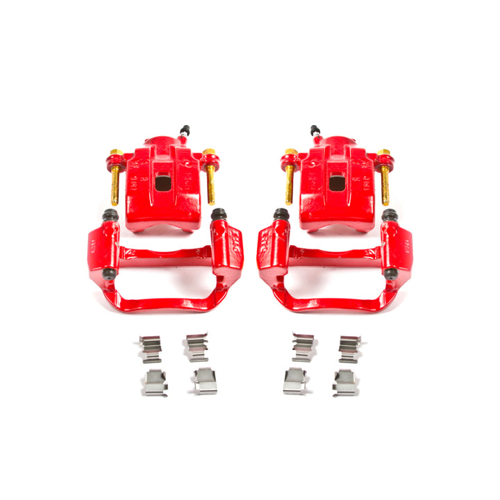 Power Stop 08-15 Toyota Sequoia Rear Red Calipers w/Brackets - Pair