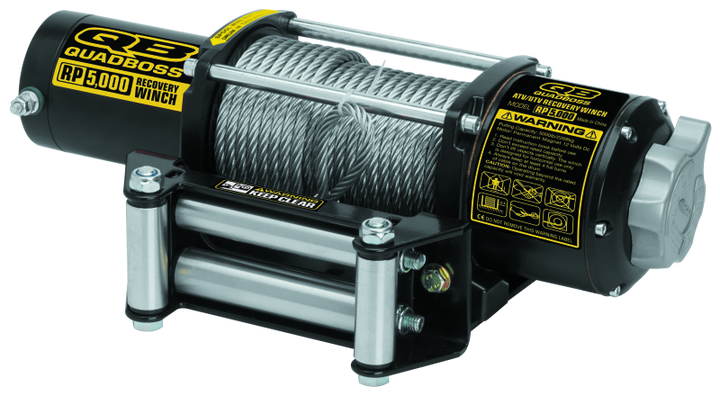 QuadBoss Winch Kit - 50ft Cable - 3.8hp - Roller Fairlead - Wireless Remote - 5000lb