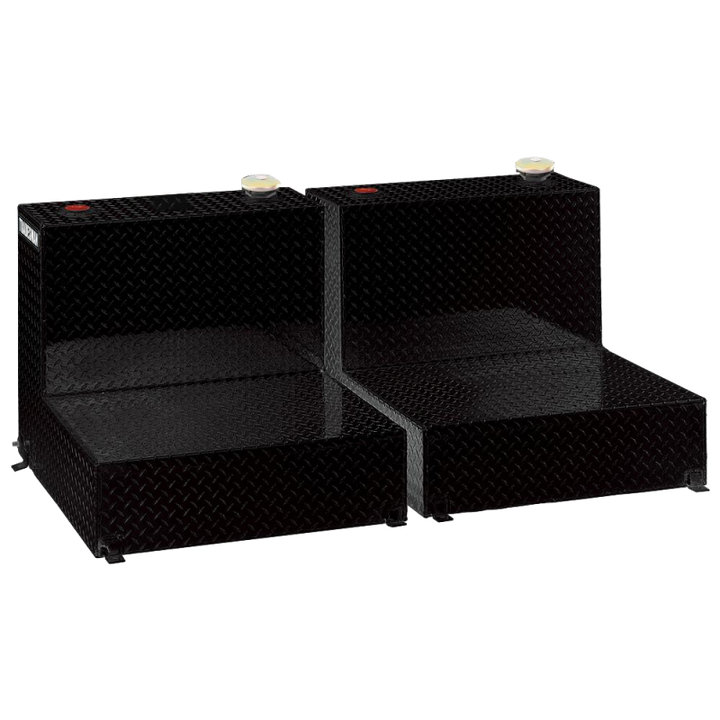 Tradesman Aluminum Twin L-Shape Liquid Storage Tank (96 Gallon Capacity) - Black