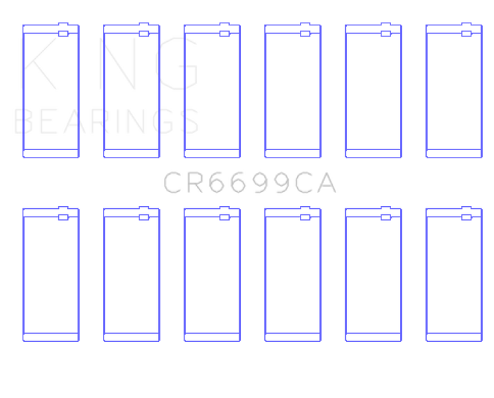 King 94-02 Dodge Cummins 5.9L Inline 6 Diesel Conventional Coated Rod Bearing Set (Size 0.25mm)