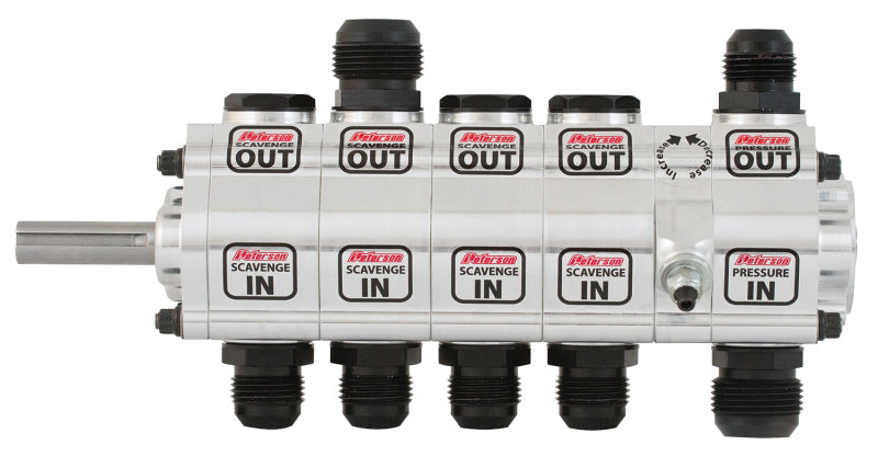 Peterson Fluid Systems R4 5-Stage Oil Pump - Right Side Mount - HV - Rear Drive - Front Pressure