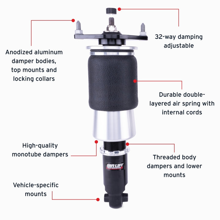 Air Lift Performance 15-21 Subaru WRX (VA) / 15-21 Subaru WRX STI (VA) Rear Air Suspension Kit