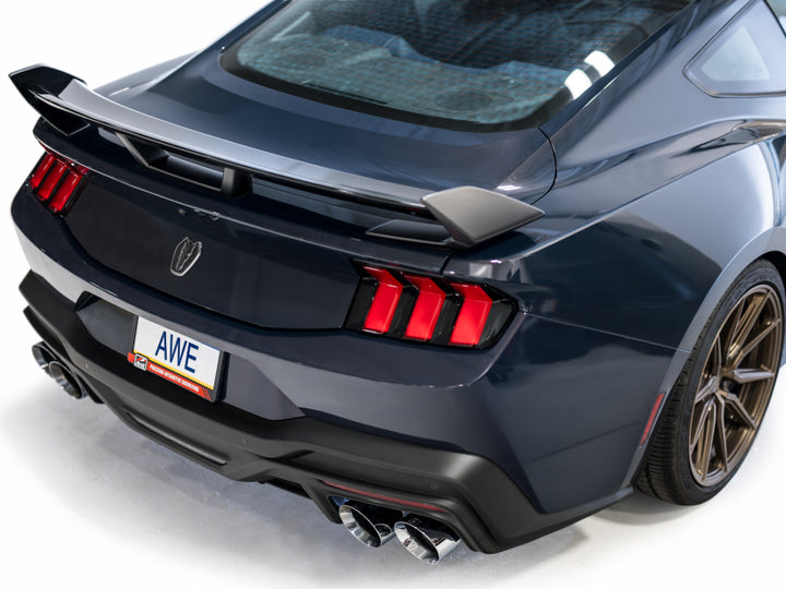 AWE 2024 Ford Mustang Dark Horse S650 RWD SwitchPath Cat-Back Exhaust w/ Quad Chrome Silver Tips