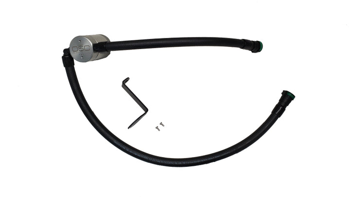 J&amp;L 23-26 Ford F-250/F-350 6.8L;7.3L Oil Separator 3.0 Passenger Side - Clear Anodized