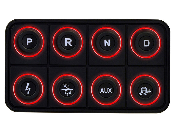 AEM EV 8 Button Keypad CAN Based Programmable Backlighting