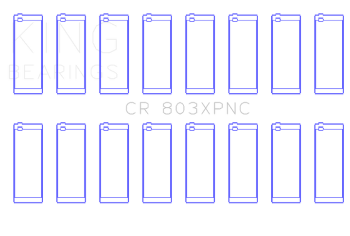 King Engine Bearings Chevrolet SBC 265CI/283CI/327CI (Size STD) Connecting Rod Bearing Set of 8
