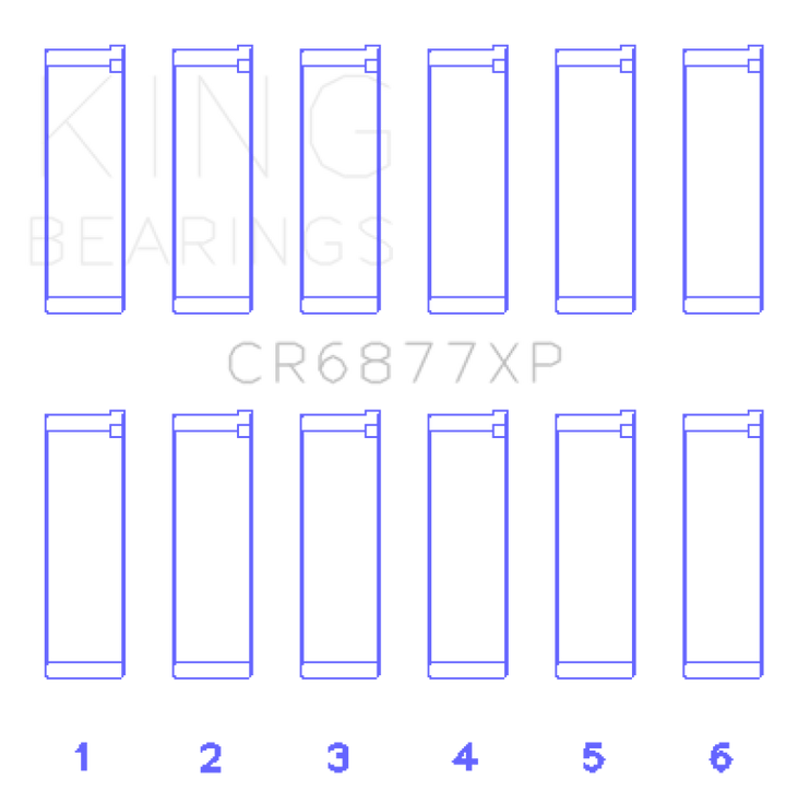 King Engine Bearings BMW S54B32 3.2L (Size STDX) Connecting Rod Bearing Set